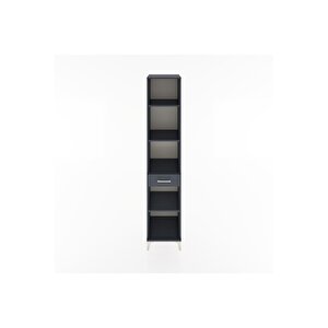 Hyperion Dolap 4 Raflı Tek Çekmeceli 44x44x221 Antrasit-antrasit