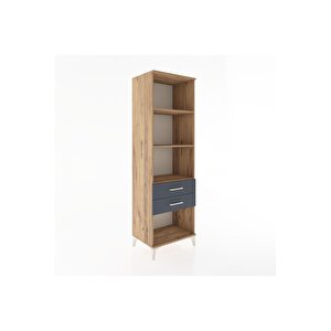 Hyperion Dolap 3 Raflı 2 Çekmeceli 60x44x195 Çam-antrasit