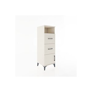 Hyperion Dolap Tek Raflı 2 Çekmeceli Tek Kapaklı 44x44x134 Aytaşı-aytaşı