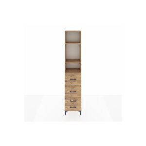 Arges Dolap 3 Raflı 4 Çekmeceli 44x30x221 Çam-çam