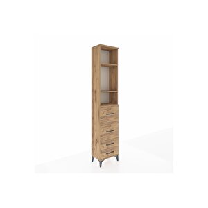 Arges Dolap 3 Raflı 4 Çekmeceli 44x30x221 Çam-çam