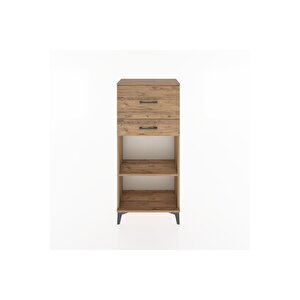 Hyperion Dolap Tek Raflı 2 Çekmeceli 60x44x134 Çam-çam