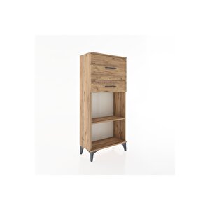 Hyperion Dolap Tek Raflı 2 Çekmeceli 60x44x134 Çam-çam