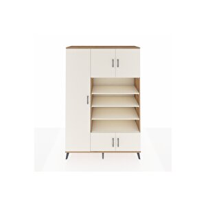 Hyperion Gardrop 10 Raflı 5 Kapaklı 132x44x195 Çam-aytaşı