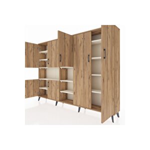 Arges Dolap 13 Raflı 7 Kapaklı 220x30x163 Çam-çam/aytaşı