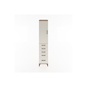 Hyperion Dolap 2 Raflı 5 Çekmeceli Tek Askılı 44x44x221 Çam-aytaşı