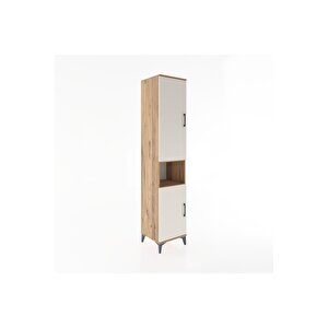Hyperion Dolap 4 Raflı 2 Kapaklı Tek Askılı 44x44x221 Çam-aytaşı
