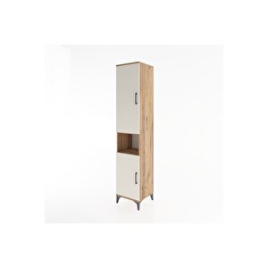 Hyperion Dolap 4 Raflı 2 Kapaklı Tek Askılı 44x44x221 Çam-aytaşı