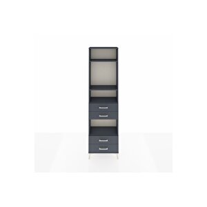 Arges Dolap 4 Raflı 4 Çekmeceli 60x30x221 Antrasit-antrasit