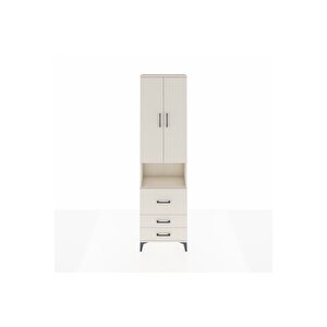 Arges Dolap 3 Raflı 3 Çekmeceli Tek Askılı 60x30x221 Aytaşı-aytaşı