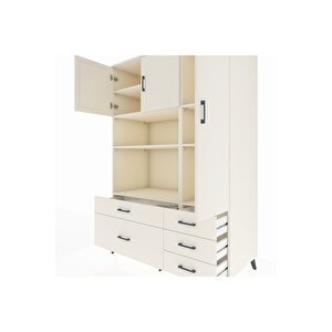Kronos Dolap 7 Raflı 5 Çekmeceli 3 Kapaklı 132x59x195 Aytaşı-aytaşı/aytaşı