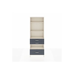 Arges Dolap 4 Raflı 3 Çekmeceli 88x30x243 Aytaşı-antrasit