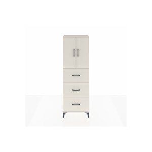 Arges Dolap 3 Raflı 3 Çekmeceli 2 Kapaklı 60x30x182 Aytaşı-aytaşı