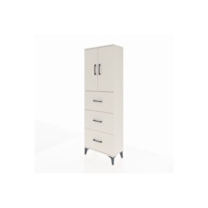 Arges Dolap 3 Raflı 3 Çekmeceli 2 Kapaklı 60x30x182 Aytaşı-aytaşı