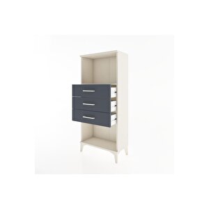 Hyperion Dolap Tek Raflı 3 Çekmeceli 60x44x134 Aytaşı-antrasit