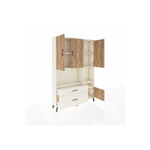 Arges Dolap 7 Raflı 2 Çekmeceli 4 Kapaklı 132x30x195 Aytaşı-çam/aytaşı