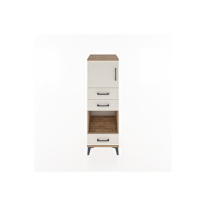 Hyperion Dolap 2 Raflı 3 Çekmeceli Tek Kapaklı 44x44x134 Çam-aytaşı