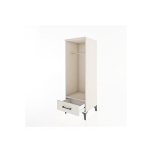 Hyperion Dolap Tek Raflı Tek Çekmeceli Tek Askılı 44x44x134 Aytaşı-aytaşı