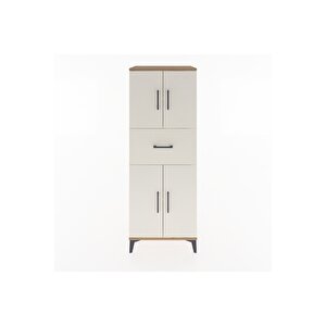 Hyperion Dolap 3 Raflı Tek Çekmeceli 4 Kapaklı 60x44x163 Çam-aytaşı