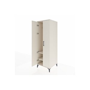 Kronos Dolap 2 Raflı 2 Kapaklı Tek Askılı 60x59x182 Aytaşı-aytaşı
