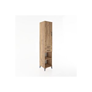 Hyperion Dolap 3 Raflı 2 Çekmeceli Tek Askılı 44x44x221 Çam-çam