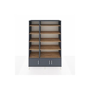 Hyperion Dolap 10 Raflı 3 Kapaklı 132x44x195 Antrasit-antrasit/çam