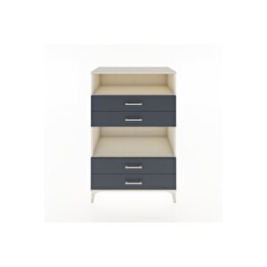 Hyperion Dolap 2 Raflı 4 Çekmeceli 88x44x134 Aytaşı-antrasit