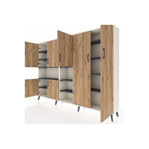 Arges Dolap 13 Raflı 7 Kapaklı 220x30x163 Aytaşı-çam/antrasit