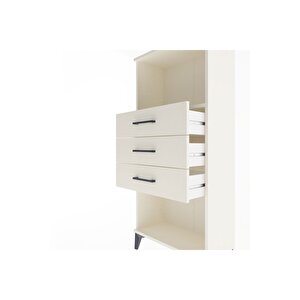 Arges Dolap Tek Raflı 3 Çekmeceli 60x30x134 Aytaşı-aytaşı