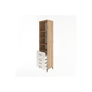Hyperion Dolap 4 Raflı 4 Çekmeceli 60x44x243 Çam-aytaşı