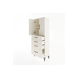 Arges Dolap 2 Raflı 4 Çekmeceli 2 Kapaklı 60x30x163 Aytaşı-aytaşı