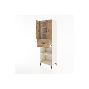 Hyperion Dolap 4 Raflı Tek Çekmeceli 2 Kapaklı 60x44x195 Aytaşı-çam