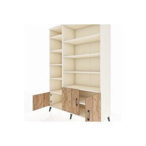 Hyperion Dolap 10 Raflı 3 Kapaklı 132x44x195 Aytaşı-çam/aytaşı