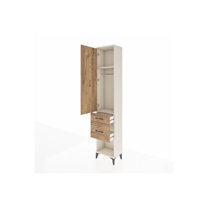 Arges Dolap 2 Raflı 2 Çekmeceli Tek Askılı 44x30x221 Aytaşı-çam