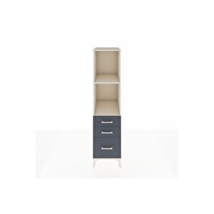 Kronos Dolap 2 Raflı 3 Çekmeceli 44x59x182 Aytaşı-antrasit