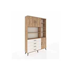 Arges Dolap 9 Raflı 4 Çekmeceli 3 Kapaklı 132x30x195 Çam-çam/aytaşı