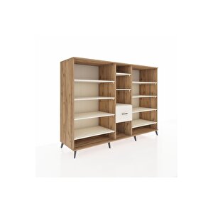 Kronos Dolap 11 Raflı 3 Çekmeceli  220x59x163 Çam-aytaşı