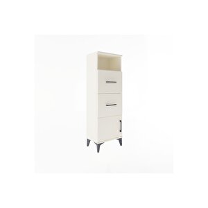 Arges Dolap Tek Raflı 2 Çekmeceli Tek Kapaklı 44x30x134 Aytaşı-aytaşı