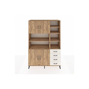 Hyperion Dolap 9 Raflı 4 Çekmeceli 4 Kapaklı 132x44x195 Çam-çam/aytaşı