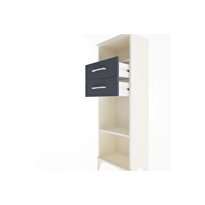 Arges Dolap 2 Raflı 2 Çekmeceli 44x30x134 Aytaşı-antrasit