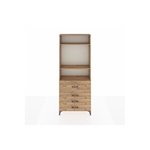 Arges Dolap 3 Raflı 4 Çekmeceli 88x30x221 Çam-çam