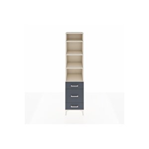 Hyperion Dolap 4 Raflı 3 Çekmeceli 44x44x195 Aytaşı-antrasit