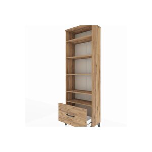 Arges Dolap 5 Raflı Tek Çekmeceli 60x30x182 Çam-çam