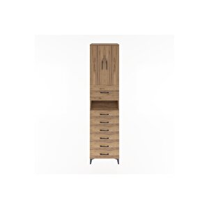 Hyperion Dolap 2 Raflı 7 Çekmeceli 2 Kapaklı 60x44x243 Çam-çam