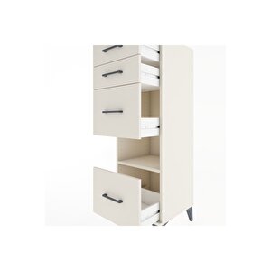 Hyperion Dolap Tek Raflı 4 Çekmeceli 44x44x134 Aytaşı-aytaşı
