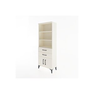 Arges Dolap 3 Raflı 2 Çekmeceli 2 Kapaklı 60x30x163 Aytaşı-aytaşı