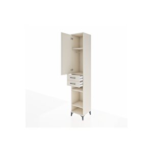 Hyperion Dolap 4 Raflı 2 Çekmeceli Tek Askılı 44x44x243 Aytaşı-aytaşı