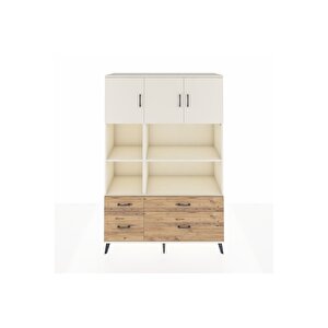 Hyperion Dolap 8 Raflı 4 Çekmeceli 3 Kapaklı 132x44x195 Aytaşı-aytaşı/çam