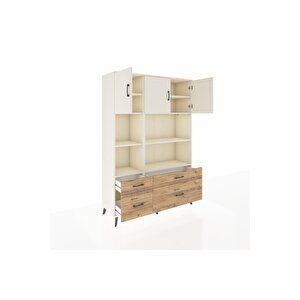 Hyperion Dolap 8 Raflı 4 Çekmeceli 3 Kapaklı 132x44x195 Aytaşı-aytaşı/çam