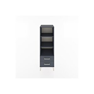 Hyperion Dolap 3 Raflı 2 Çekmeceli 44x44x134 Antrasit-antrasit